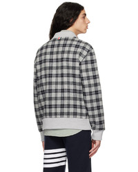Thom Browne Gray Double Face Bomber Jacket