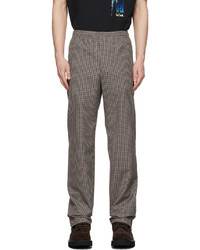 Paul Smith Brown Check Pleated Trousers