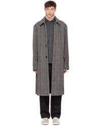 Grey Check Wool Coat