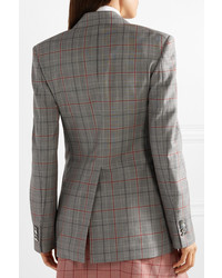 Calvin Klein 205W39nyc Double Breasted Prince Of Wales Checked Wool Blazer