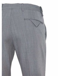 Prada 17cm Check Wool Mohair Straight Pants