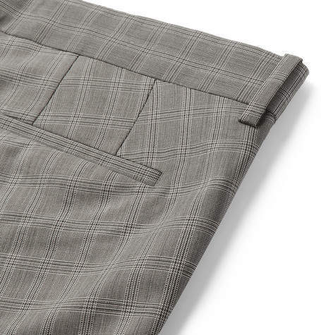Archetype Slim Fit Prince Wales Checked Wool And Mohair Blend Trousers, $730 | MR PORTER | Lookastic