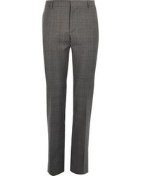 River Island Grey Check Wool Blend Slim Suit Pants