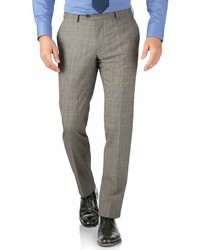 Charles Tyrwhitt Grey Prince Of Wales Check Slim Fit Panama Business Suit Wool Pants Size W38 L38 By
