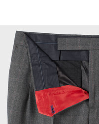 Paul Smith Grey Subtle Check Wool Tapered Trousers