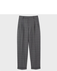 Paul Smith Grey Subtle Check Wool Tapered Trousers