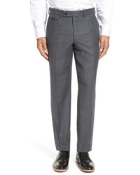 Ted Baker London Columbus Flat Front Check Wool Trousers
