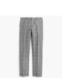 J.Crew Ludlow Slim Fit Suit Pant In Italian Glen Plaid Wool Linen