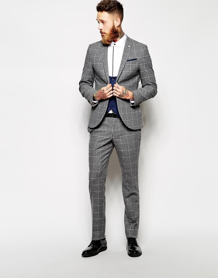 Noose Monkey Noose Monkey Check Suit Pants In Skinny Fit, $70 | Asos ...