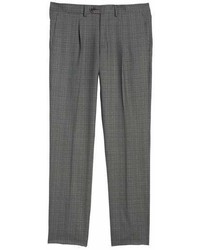 Eleventy Pleated Check Wool Trousers
