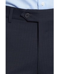 Nordstrom Shop Flat Front Check Wool Trousers