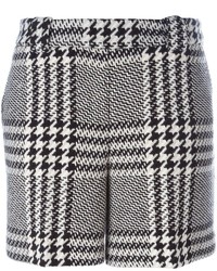 Grey Check Wool Shorts