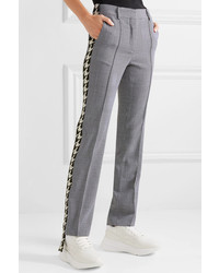 Off-White Houndstooth Med Wool Straight Leg Pants