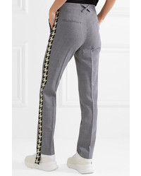 Off-White Houndstooth Med Wool Straight Leg Pants