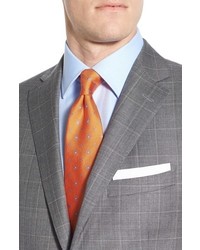 David Donahue Classic Fit Windowpane Wool Suit