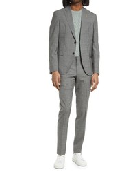 Ted Baker London Fit Windowpane Wool Suit In Light Grey At Nordstrom