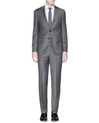 Isaia Gregory Check Wool Suit