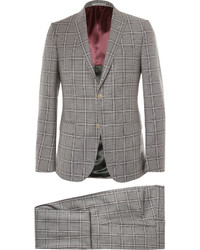 Gucci Grey Monaco Slim Fit Checked Wool Suit