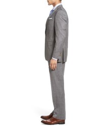 David Donahue Ryan Classic Fit Windowpane Wool Suit