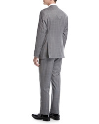 Giorgio Armani Windowpane Check Virgin Wool Two Piece Suit