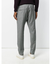 Eleventy Check Drawstring Tailored Trousers