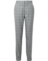 Tibi Cooper Prince Of Wales Checked Wool And Track Pants
