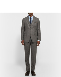 Freemans Sporting Club Grey Checked Wool Three Piece Suit