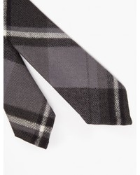 Thom Browne Grey Checked Wool Tie