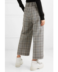MM6 MAISON MARGIELA Cropped Checked Wool Blend Pants