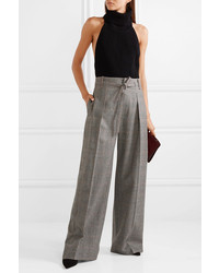 Roland Mouret Woodcourt Prince Of Wales Checked Wool Wide Leg Pants