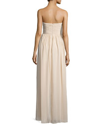 Donna Morgan Strapless Sweetheart Ruched Gown