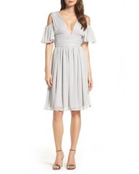 French Connection Chiffon Fit Flare Dress