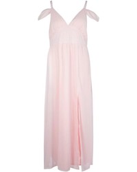 Boohoo Plus Sara Chiffon Open Shoulder Maxi Dress