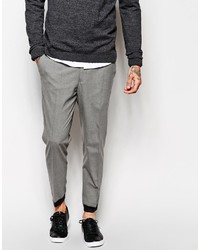 Asos Brand Skinny Fit Smart Joggers With Rib Cuff