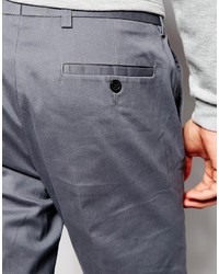 Asos Brand Skinny Fit Smart Pants In Cotton Sateen