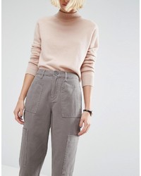 Asos Cropped Chino Pants With Patch Pockets