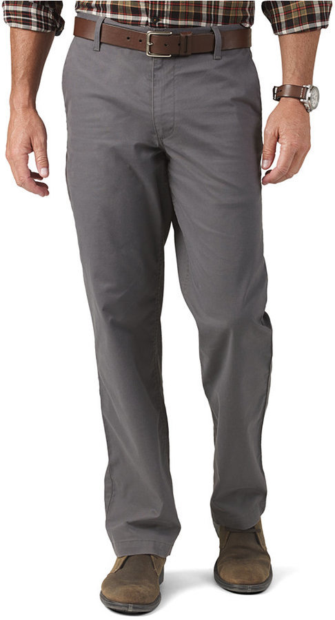 Additief samen Dwingend Dockers D2 Straight Fit Pacific On The Go Khaki Flat Front Pants, $60 |  Macy's | Lookastic