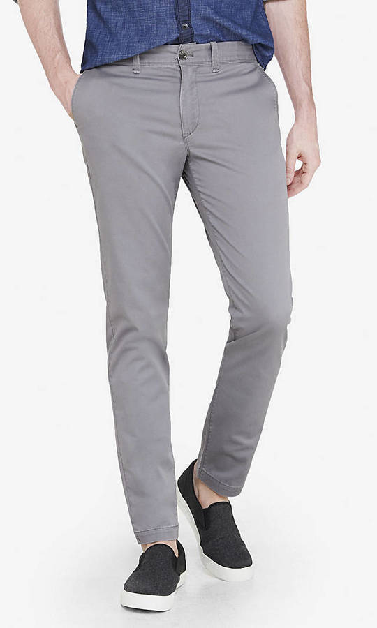 Men's pants chinos - light grey P156