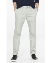 Express Straight Fit Silver Camden Chino Pant