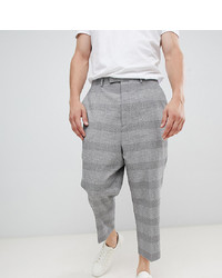 Heart & Dagger Extreme Drop Crotch Tapered Trouser In Grey Jacquard