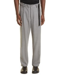 4SDESIGNS Fb Pleated Wool Pants In Light Grey At Nordstrom