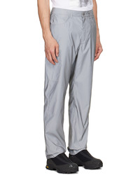 Helmut Lang Gray Polyester Trousers