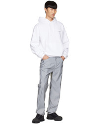 Helmut Lang Gray Polyester Trousers