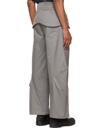 Aenrmòus Gray Polyester Trousers