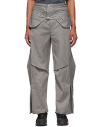 Aenrmòus Gray Polyester Trousers