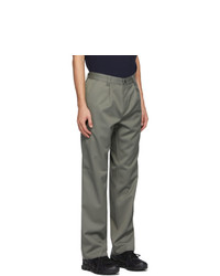 GR10K Green Wool Tailored Military Pants
