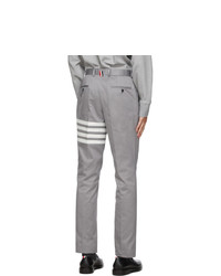 Thom Browne Grey 4 Bar Unconstructed Chino Trousers