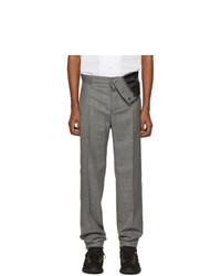 Y/Project Grey Asymmetric Waist Trousers