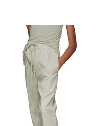 Rick Owens Grey Cropped Astaires Drawstring Trousers