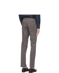Salvatore Ferragamo Grey Gabardine Slim Fit Trousers